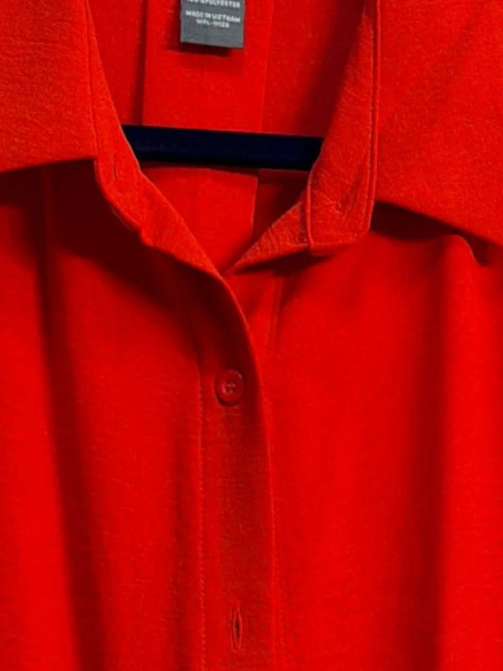 Olivia & Martin Sleeveless Button-Front Tunic in Red - Picture 2 of 2